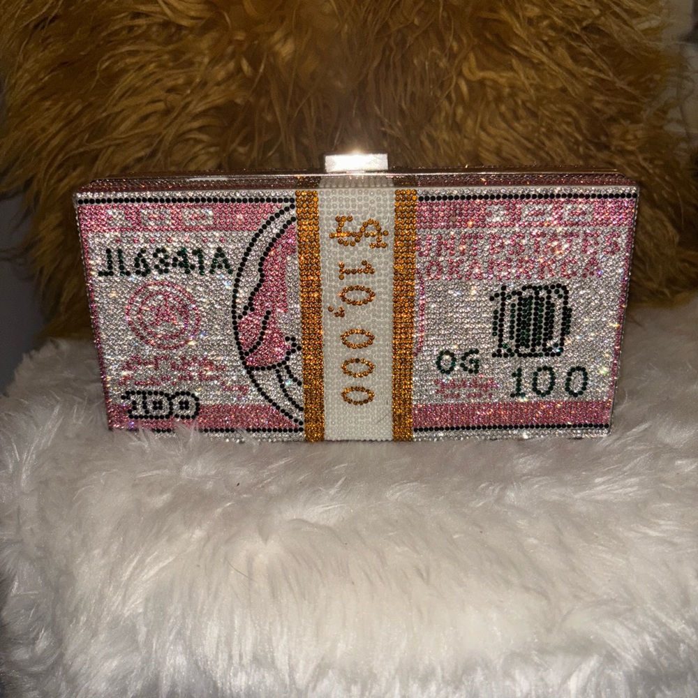Pink and Gold Clutch Bag